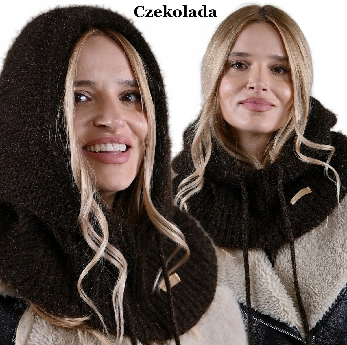 Madinga moteriška balaklava „Alur“ su kaklo mova, 2 viename žieminis komplektas, įvairių spalvų