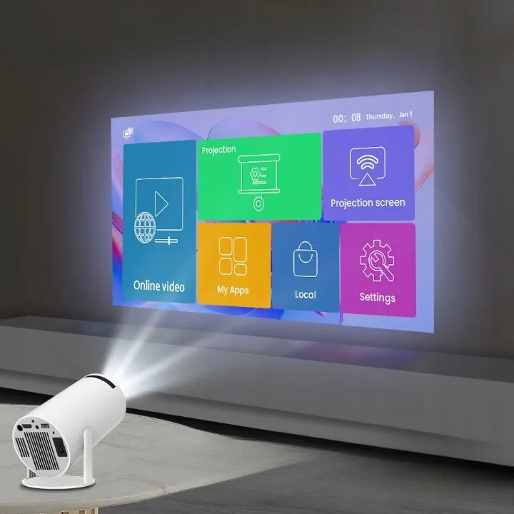 „Magcubic HY300 Pro“ projektorius, 4K, „Android 11“, HIFI 5 W garsiakalbis, „Wi-Fi“, vaikams