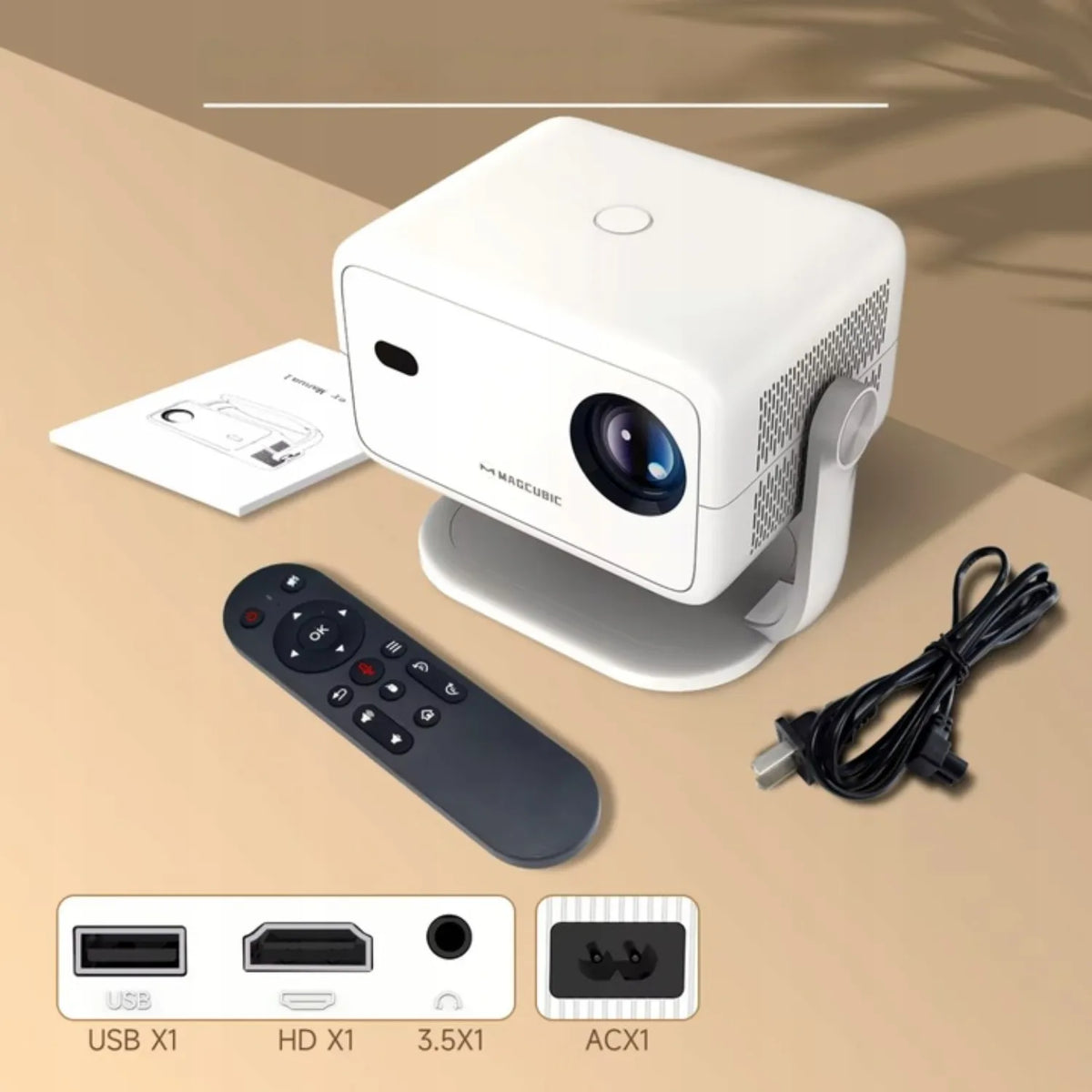 „Magcubic L018“ išmanusis LED projektorius, „Full HD 1080p“, palaiko 4K, „Android“, „Wi-Fi“, „Bluetooth“ garsiakalbis, 2025