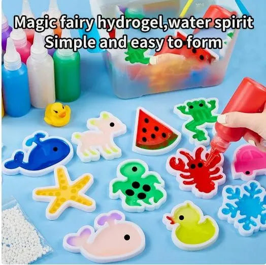 Magic Jelly 23 viename – vandens gelio klijų kūrybinis 3D modeliavimo rinkinys