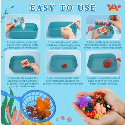 Magic Jelly 23 viename – vandens gelio klijų kūrybinis 3D modeliavimo rinkinys