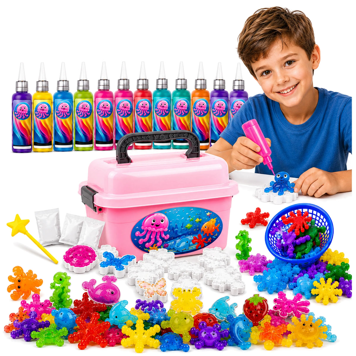 „Magic Jelly XXL“ vandens gelio 3D figūrėlių kūrybinis rinkinys vaikams