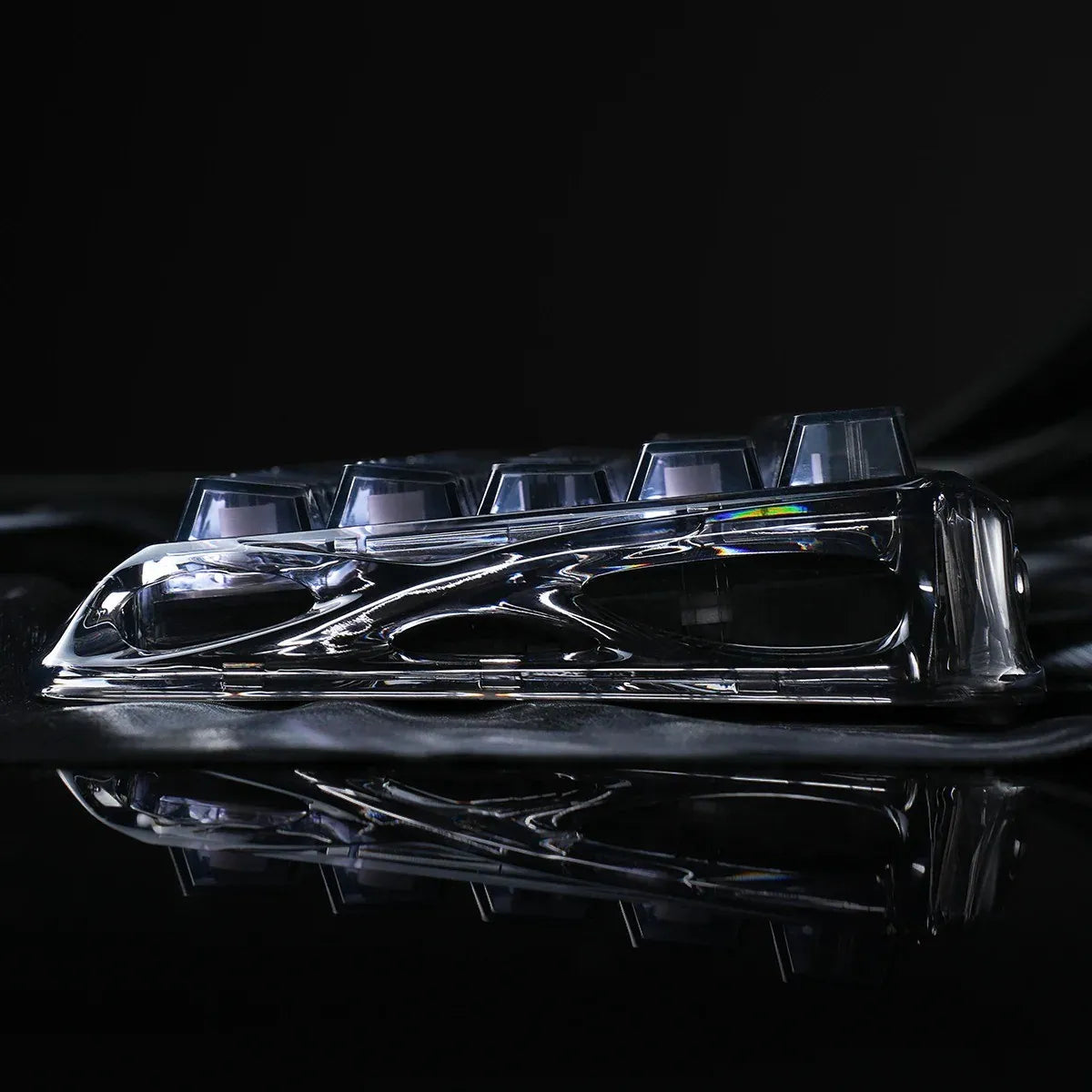 Magnetinė žaidimų klaviatūra GravaStar Mercury V60 Onyx Crystal USB
