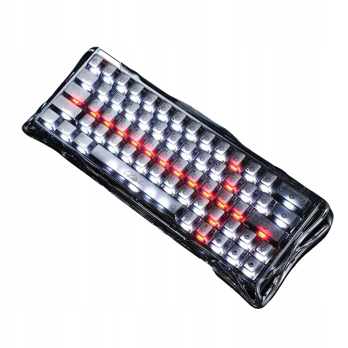 Magnetinė žaidimų klaviatūra GravaStar Mercury V60 Onyx Crystal USB