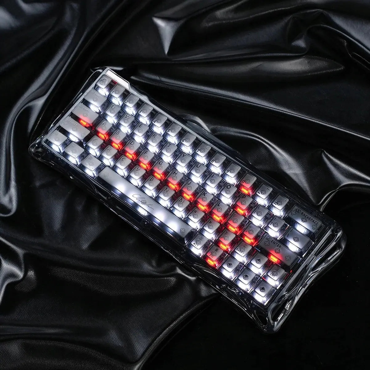 Magnetinė žaidimų klaviatūra GravaStar Mercury V60 Onyx Crystal USB