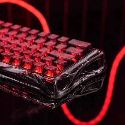 Magnetinė žaidimų klaviatūra GravaStar Mercury V60 Onyx Crystal USB