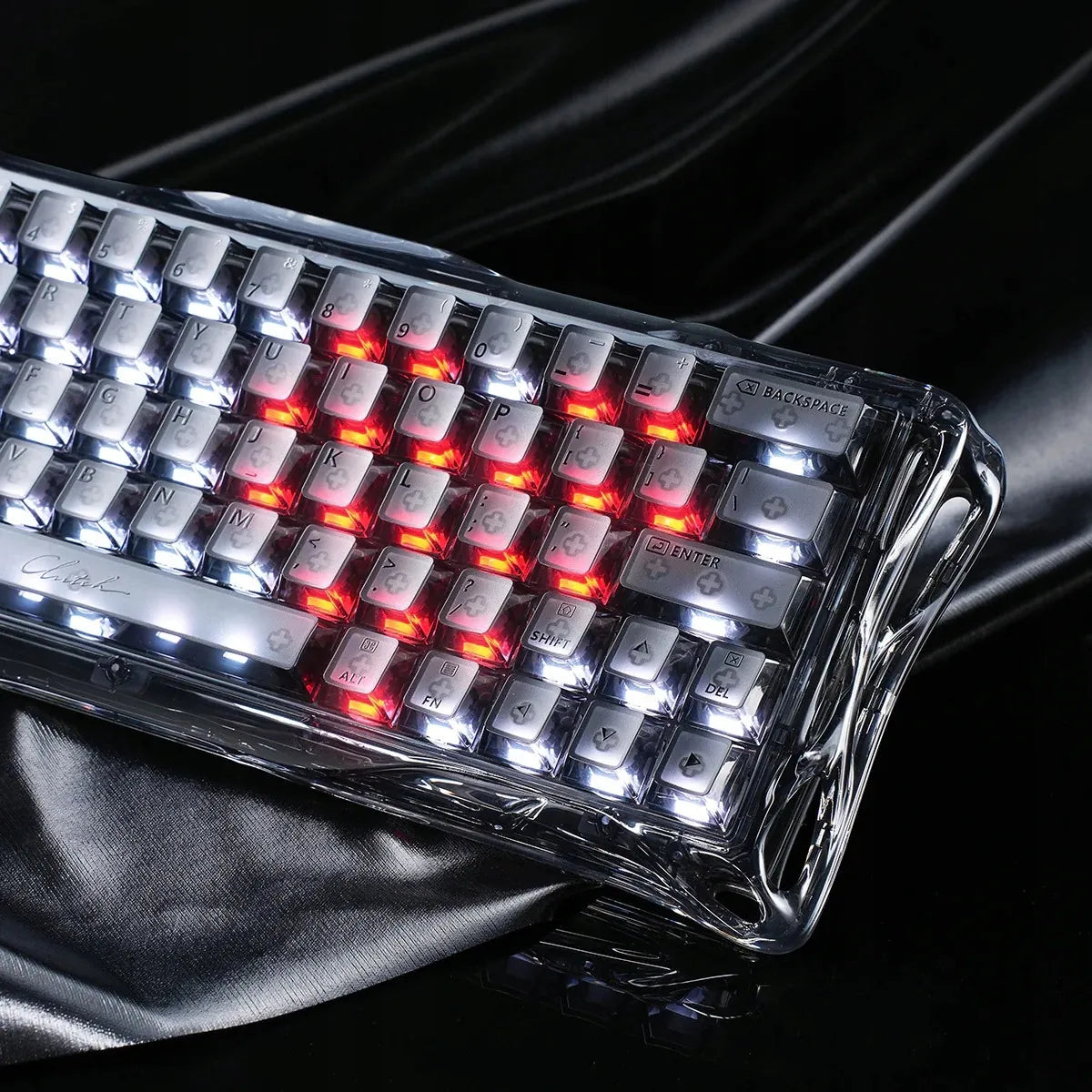 Magnetinė žaidimų klaviatūra GravaStar Mercury V60 Onyx Crystal USB