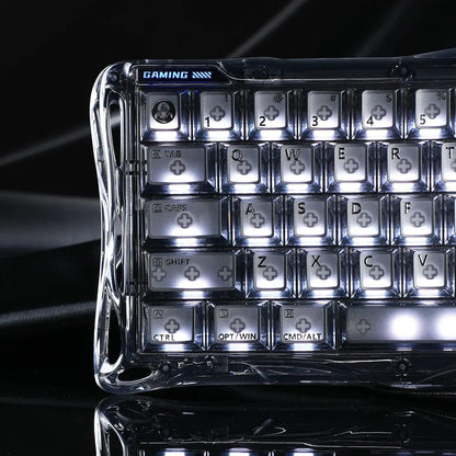 Magnetinė žaidimų klaviatūra GravaStar Mercury V60 Onyx Crystal USB