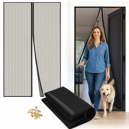 Magnetinis tinklelis nuo vabzdžių durims, savaime užsidarantis tinklelis 210x100