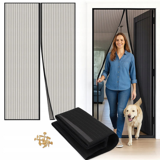 Magnetinis tinklelis nuo vabzdžių durims, savaime užsidarantis tinklelis 210x100