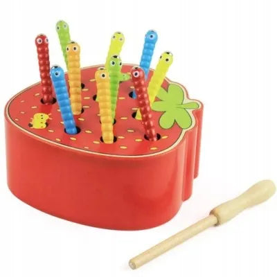 Magnetinis žvejybos žaidimas „Kirminukai braškėje“