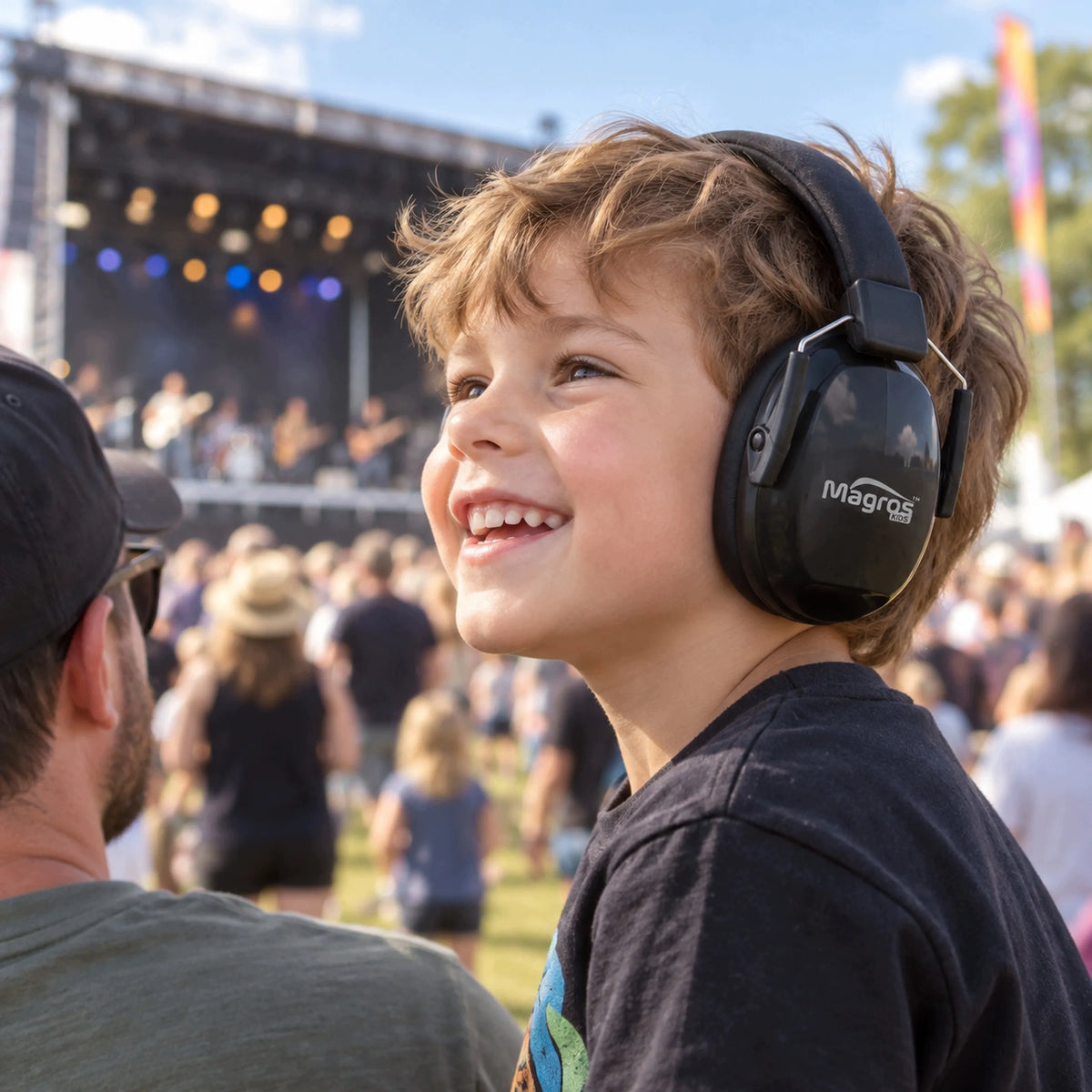 „Magros KIDS KM-2“ apsauginės triukšmą slopinančios ausinės vaikams nuo 3 metų, juodos
