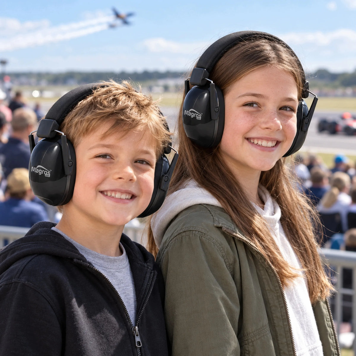 „Magros KIDS KM-2“ apsauginės triukšmą slopinančios ausinės vaikams nuo 3 metų, juodos