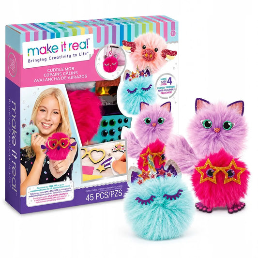 Make It Real pūkuotų kačiukų pomponų ir pakabukų gamybos rinkinys, XL