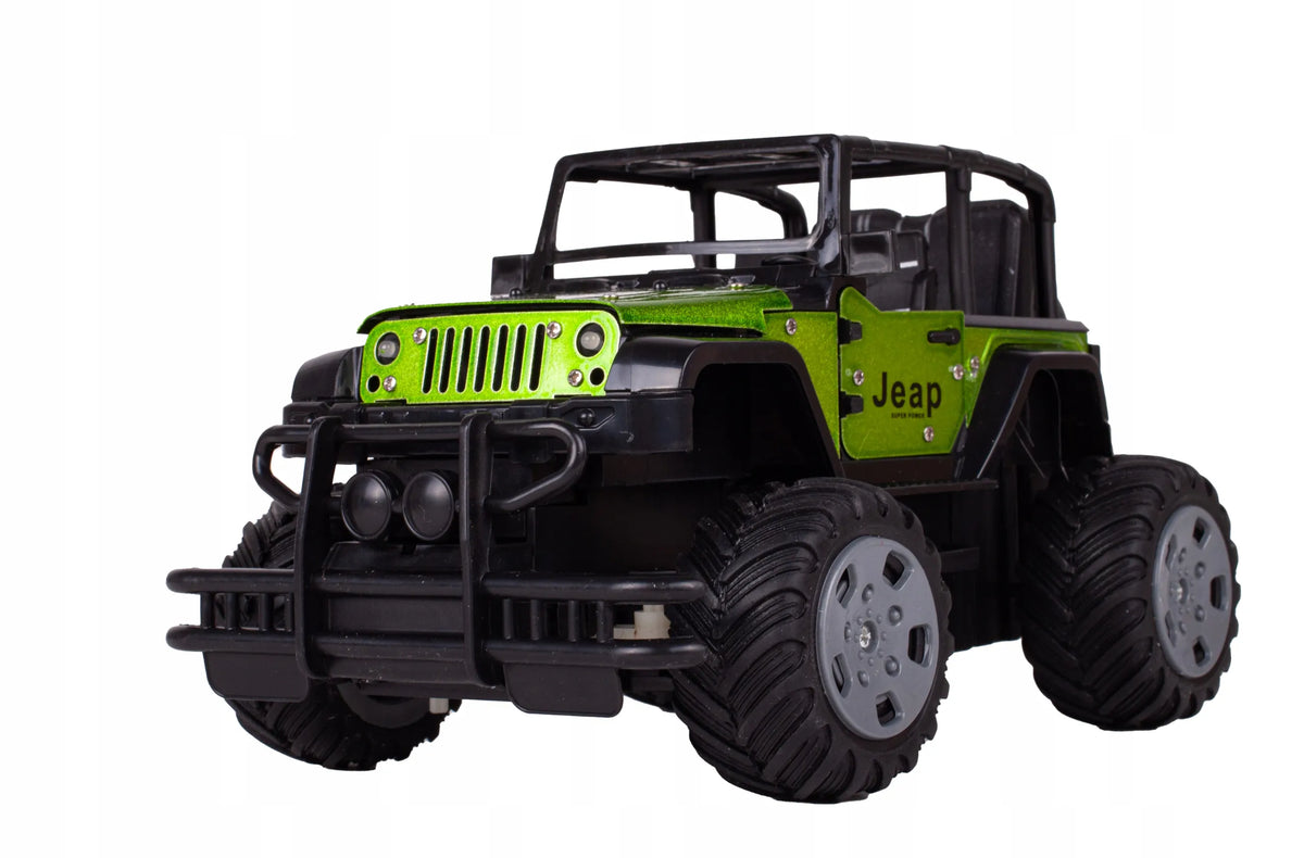 MalPlay nuotoliniu būdu valdomas metalinis visureigis „Jeep“ RC 1:20