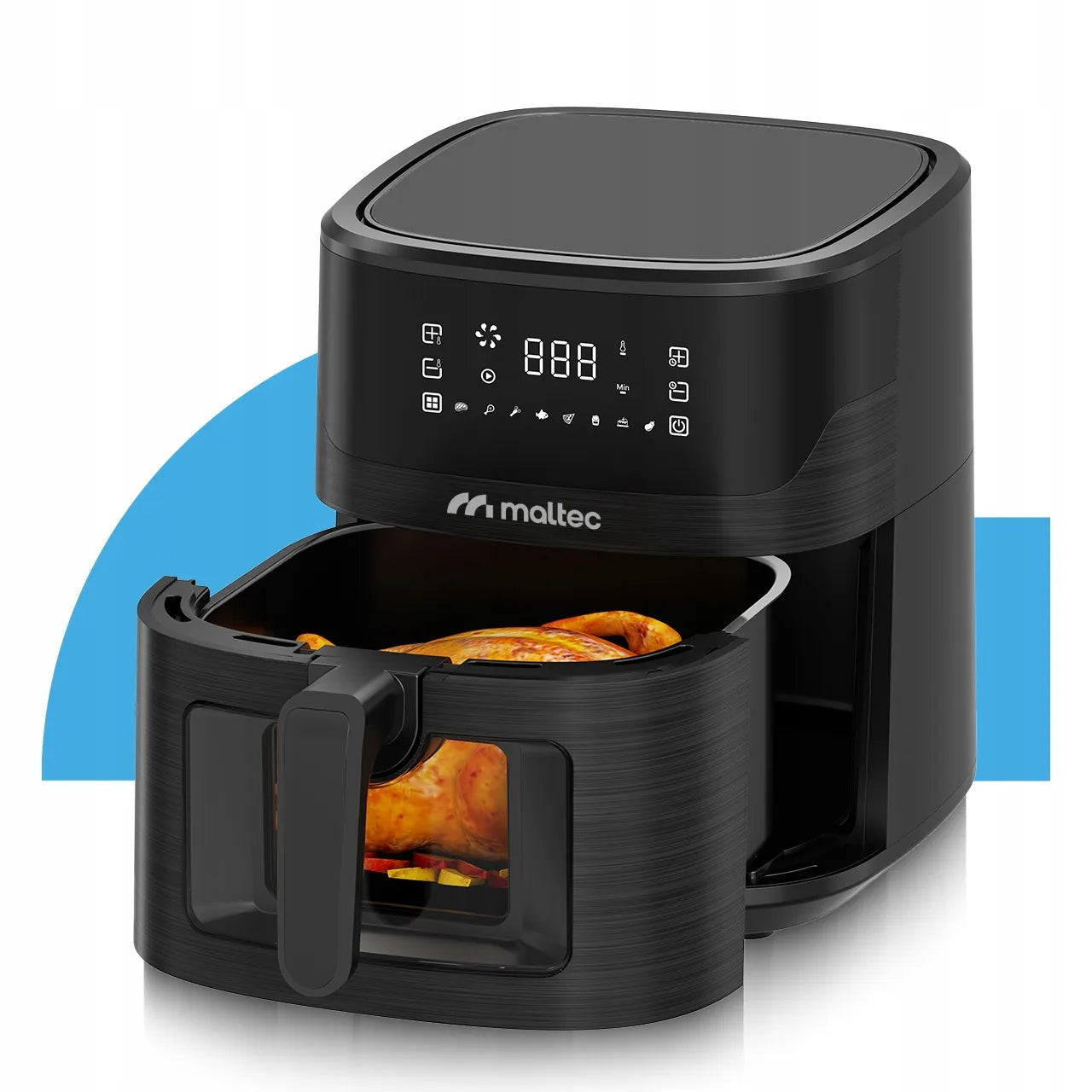 Maltec bekontaktė gruzdintuvė 7L 1800W Air Fryer su langeliu ir priedais
