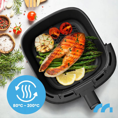 Maltec bekontaktė gruzdintuvė 7L 1800W Air Fryer su langeliu ir priedais