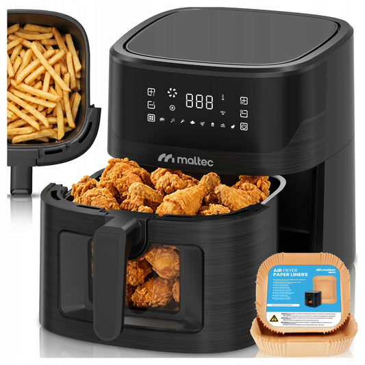 Maltec bekontaktė gruzdintuvė 7L 1800W Air Fryer su langeliu ir priedais