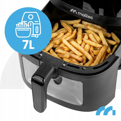 Maltec bekontaktė gruzdintuvė 7L 1800W Air Fryer su langeliu ir priedais