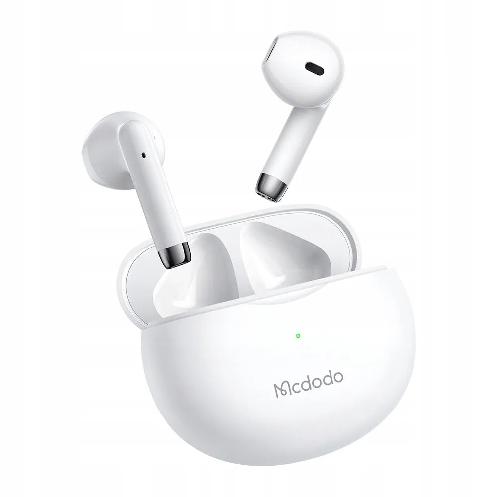 „Mcdodo Earbuds Lite“ belaidės į ausis įstatomos ausinės, „Bluetooth 5.3“, su mikrofonu, baltos