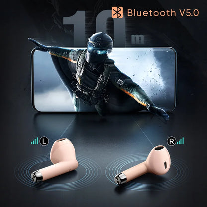 Mcdodo Earbuds Lite HP-8032 belaidės rožinės ausinės su mikrofonu ir įkrovimo dėklu