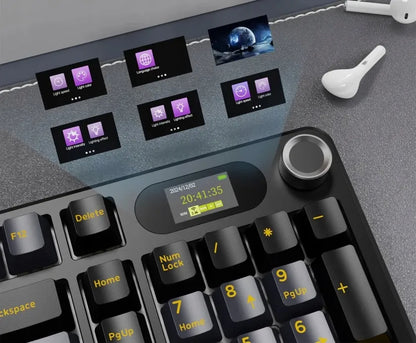 Mechaninė klaviatūra Attack Shark X98Pro Hot Swap 2.4Ghz RGB su ekranu