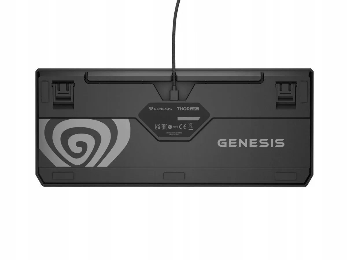 Mechaninė žaidimų klaviatūra Genesis Thor 230 TKL, US QWERTY, RGB, Outemu Red, juoda