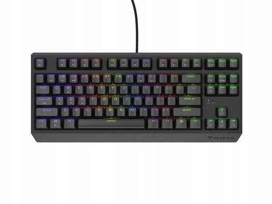 Mechaninė žaidimų klaviatūra Genesis Thor 230 TKL, US QWERTY, RGB, Outemu Red, juoda