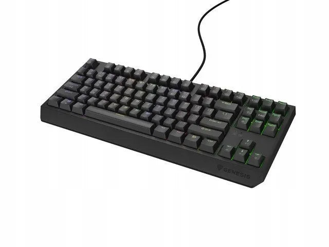 Mechaninė žaidimų klaviatūra Genesis Thor 230 TKL, US QWERTY, RGB, Outemu Red, juoda