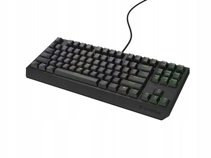 Mechaninė žaidimų klaviatūra Genesis Thor 230 TKL, US QWERTY, RGB, Outemu Red, juoda