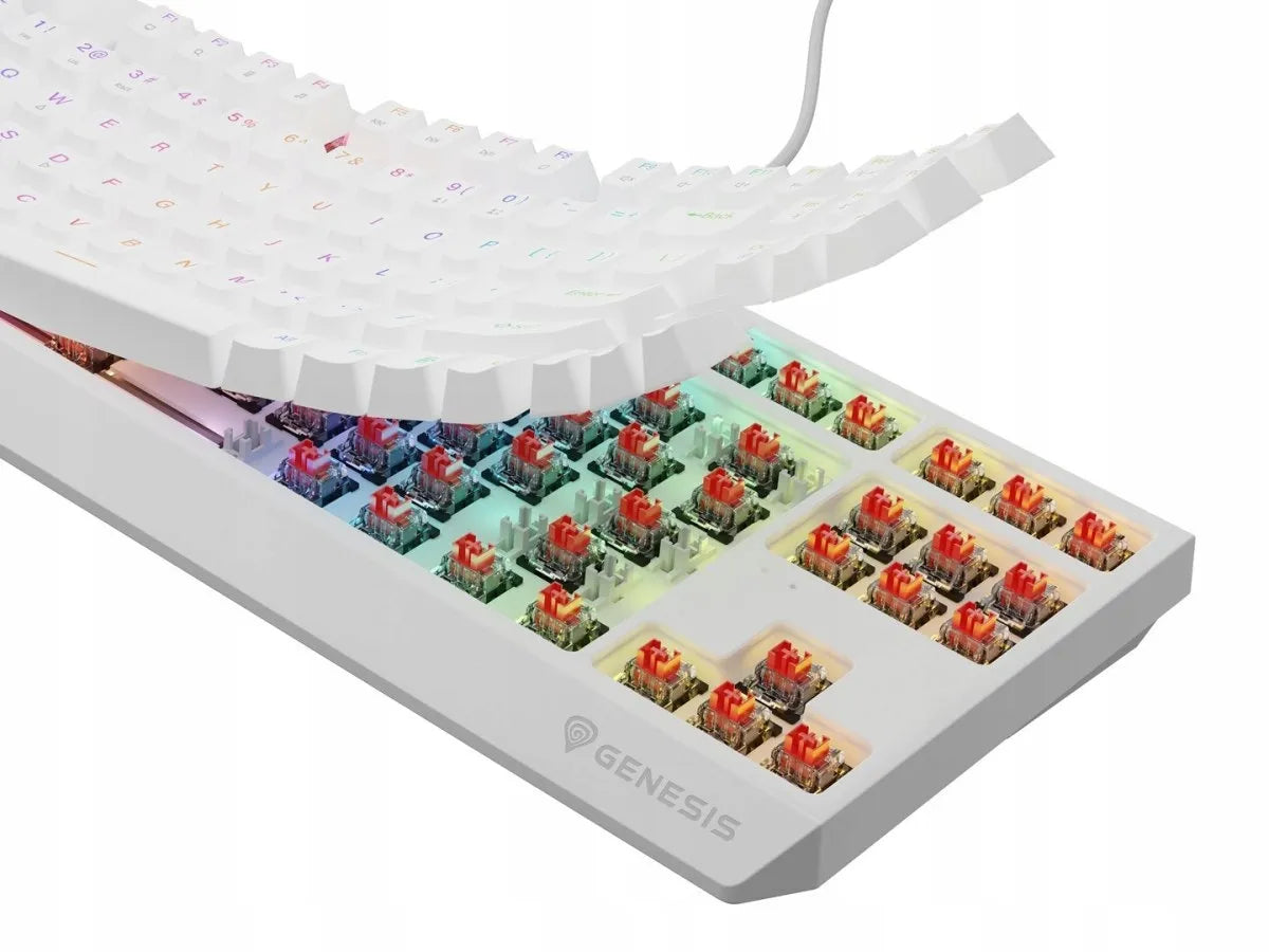 Mechaninė žaidimų klaviatūra Genesis Thor 230 TKL US RGB, Outemu Red