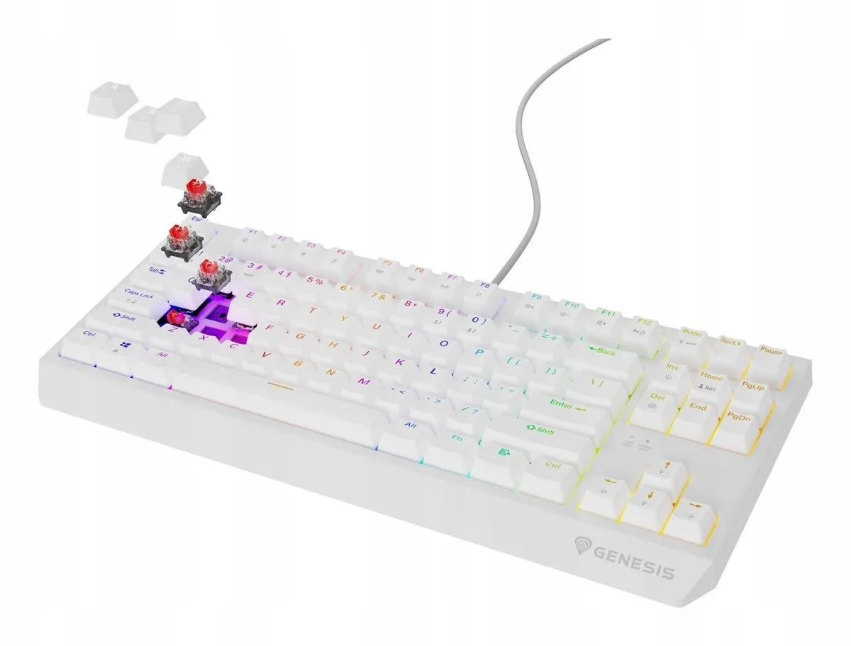 Mechaninė žaidimų klaviatūra Genesis Thor 230 TKL US RGB, Outemu Red