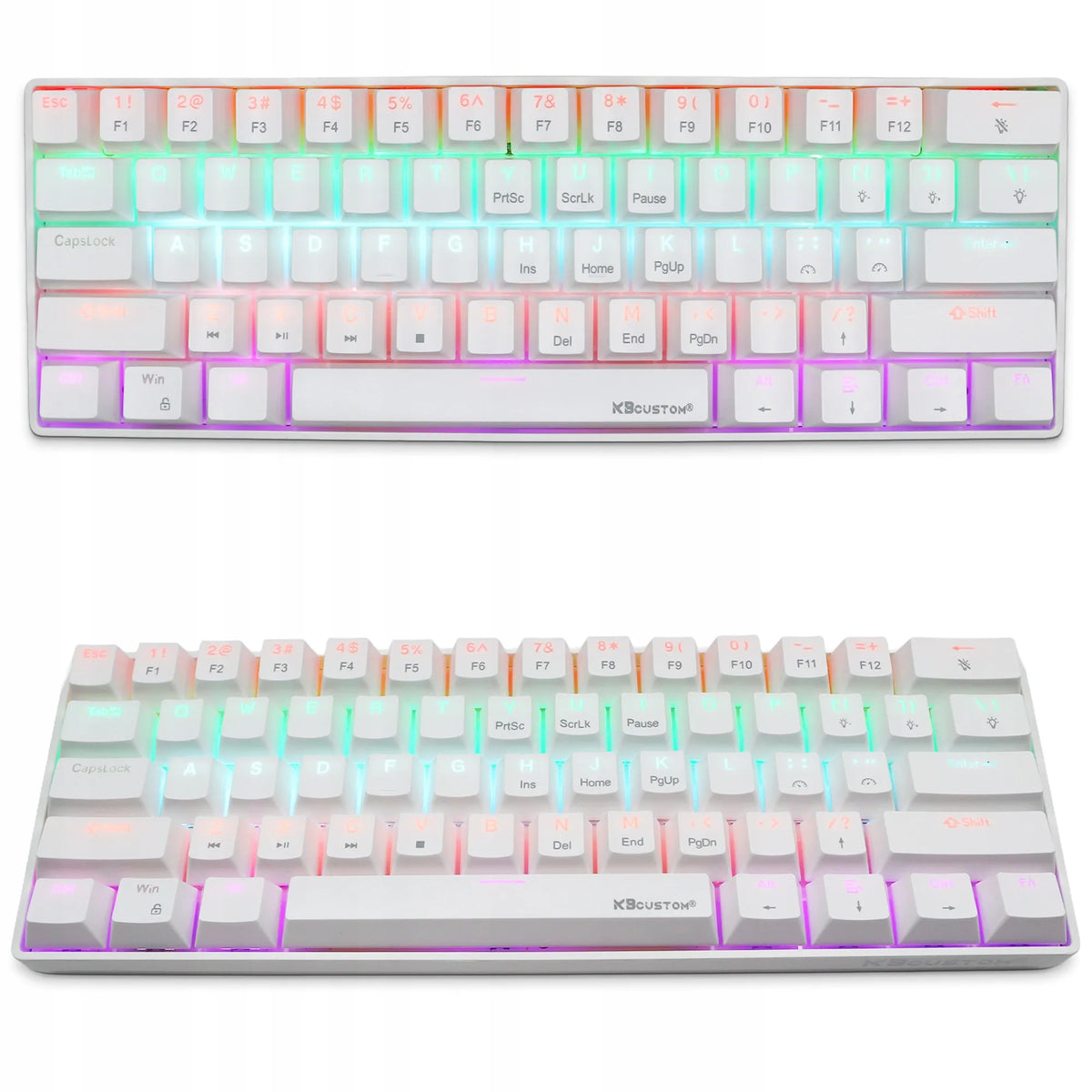 Mechaninė žaidimų klaviatūra KB61, RGB, 60 %, „Blue Switch“, laidinė