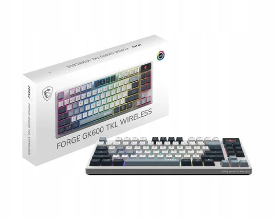 Mechaninė žaidimų klaviatūra MSI FORGE GK600 TKL W SKY US su apšvietimu