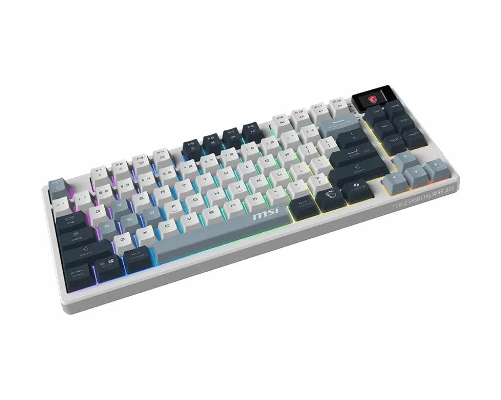 Mechaninė žaidimų klaviatūra MSI FORGE GK600 TKL W SKY US su apšvietimu
