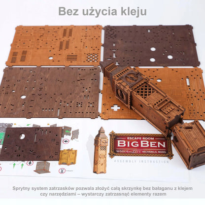 Medinė 3D dėlionė „Big Ben“ – edukacinis žaidimas ir konstravimo rinkinys