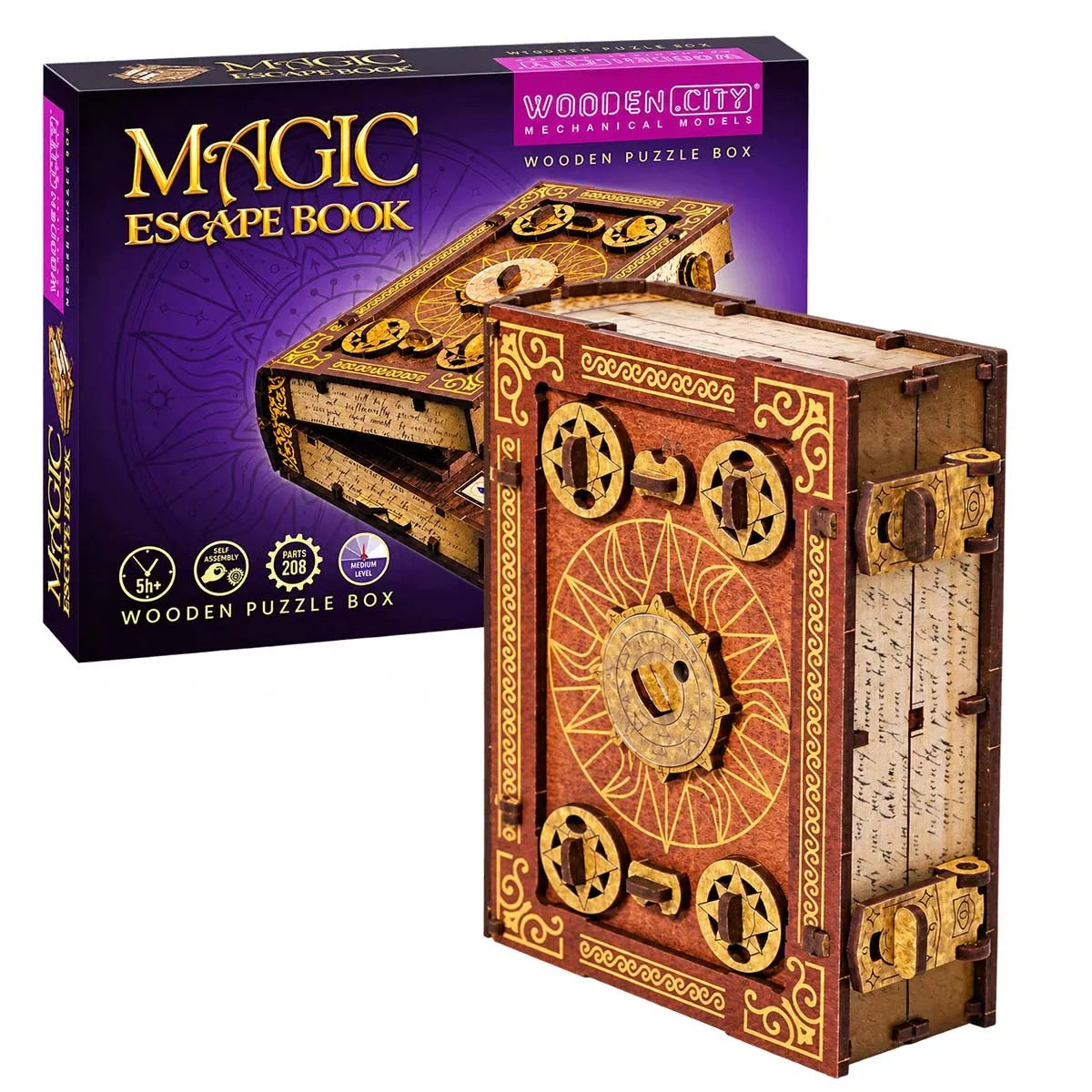 Medinė 3D dėlionė galvosūkis Escape Room Wooden.City
