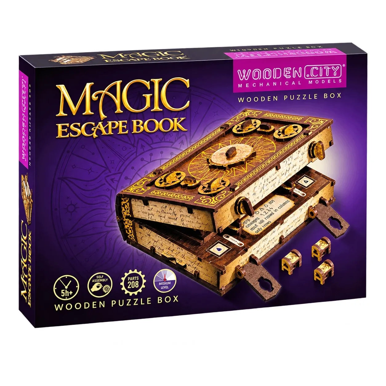 Medinė 3D dėlionė galvosūkis Escape Room Wooden.City