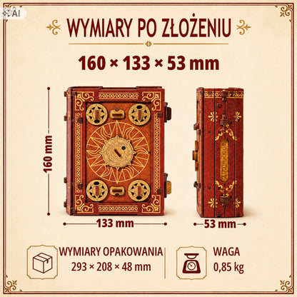 Medinė 3D dėlionė galvosūkis Escape Room Wooden.City