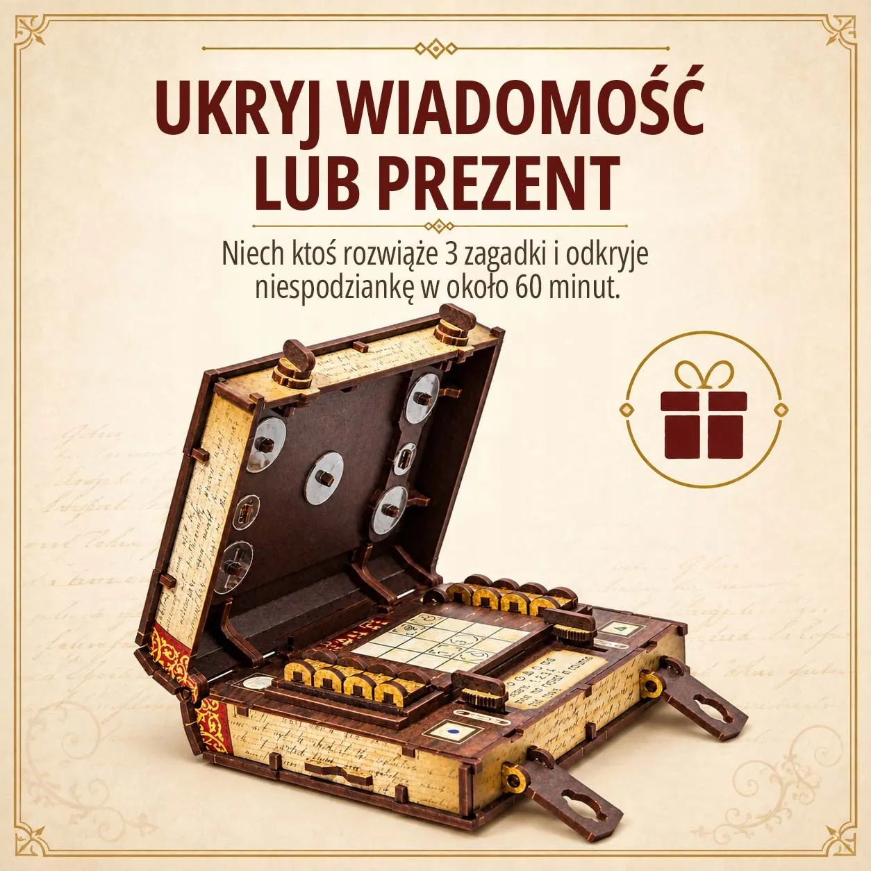 Medinė 3D dėlionė galvosūkis Escape Room Wooden.City