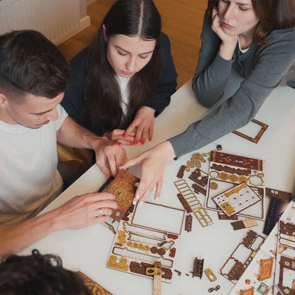 Medinė 3D dėlionė galvosūkis Escape Room Wooden.City