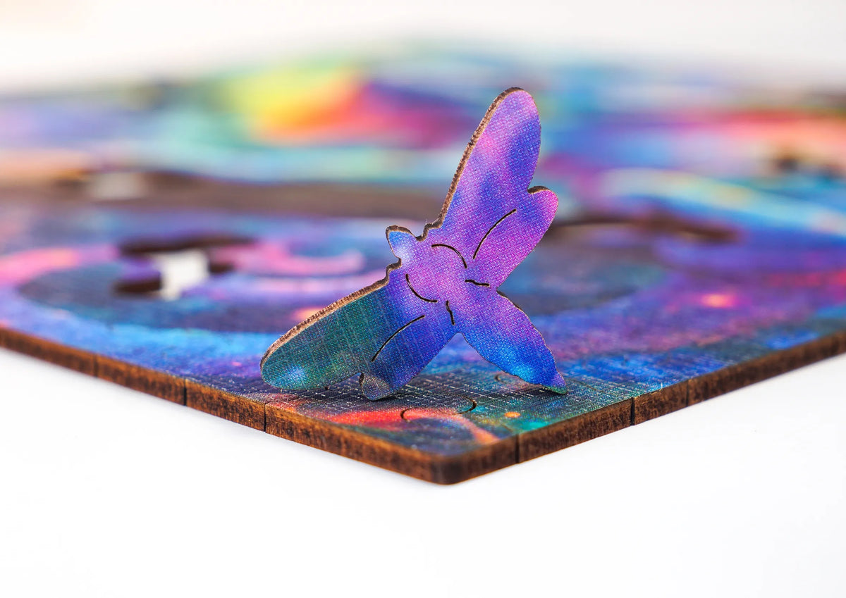 Medinė dėlionė „Chameleonas“, 150 detalių, PUZZLED, eko-HDF, unikalios formos