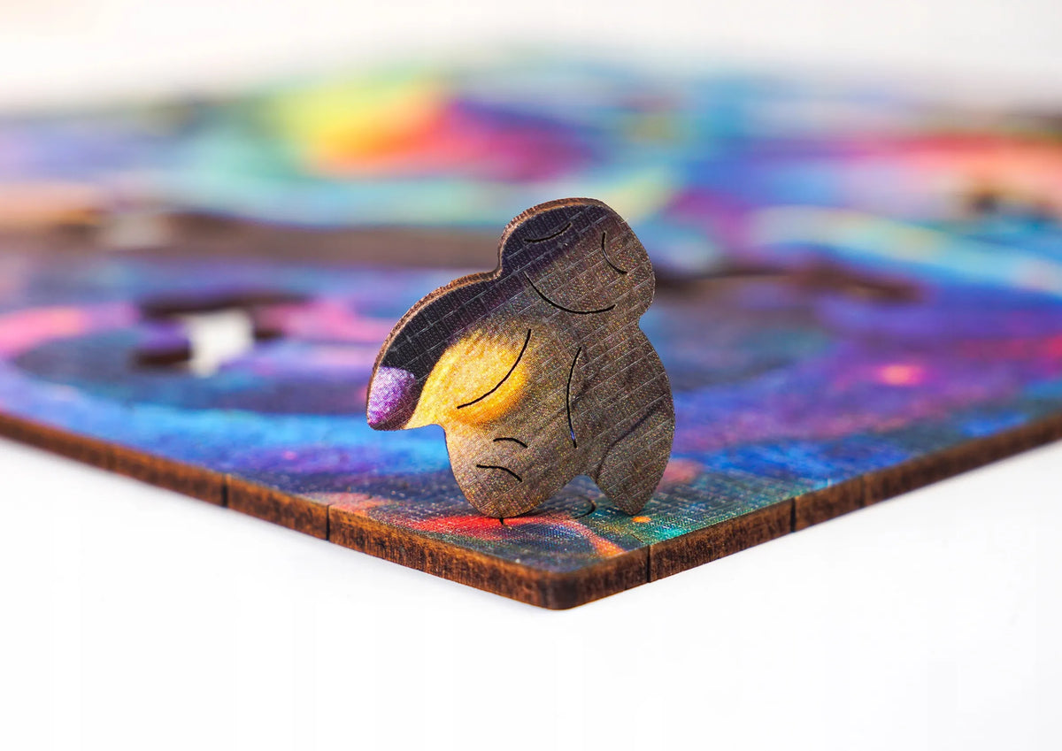 Medinė dėlionė „Chameleonas“, 150 detalių, PUZZLED, eko-HDF, unikalios formos