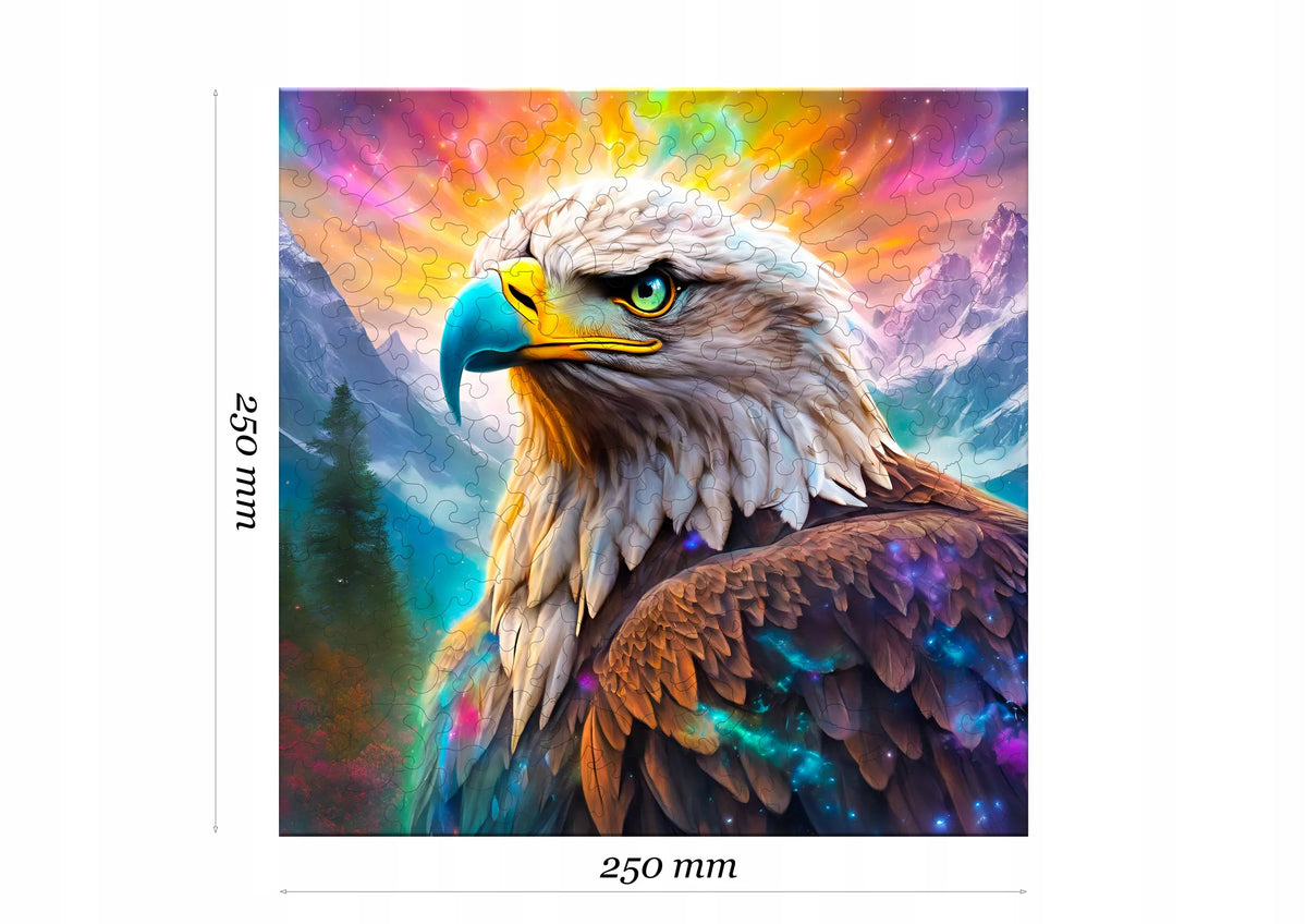 Medinė dėlionė „Erelis“, 145 dalių, PUZZLED Eko-HDF, unikalios formos