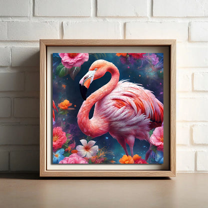 Medinė dėlionė „Flamingas“, 155 detalių, „PUZZLED“ eko-HDF, išskirtinės formos
