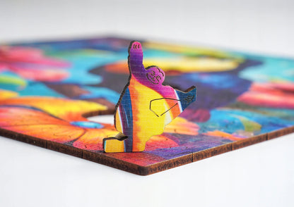 Medinė dėlionė „Tukanas“, 155 detalių, PUZZLED Eko-HDF, unikalios formos