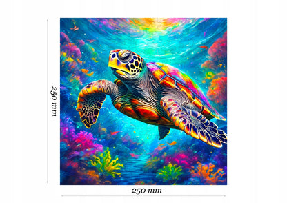 Medinė dėlionė „Vėžlys“, 165 detalių, PUZZLED Eko-HDF, unikalios formos