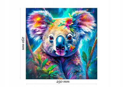 Medinė koalos dėlionė „Puzzled“, 160 detalių, Eko-HDF, unikalios formos