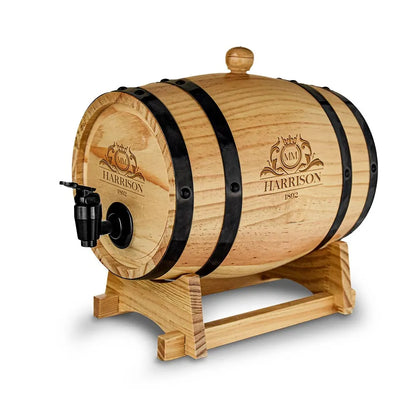 Medinė sandari vyno ir alkoholio statinė, 3 l, 28 x 20 x 26 cm, puiki dovana