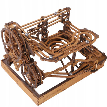 Medinis mechaninis rutuliukų takas „Marble Run“, 3D, WOODEN.CITY